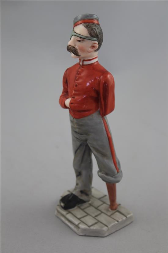 A Royal Worcester figure of Peg Leg, late 19th century, 16cm